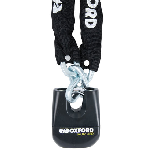 Lant Antifurt Oxford Monster 12mm Square Chain &amp; Padlock Moto Negru LK802