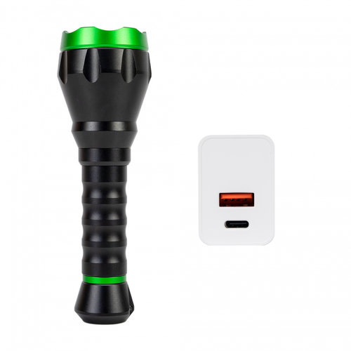 Lanterna PNI Adventure F750 Green Light, aluminiu, LED 10W, 500 lm, pana la 850 m, 4000mAh, IP44, 40...