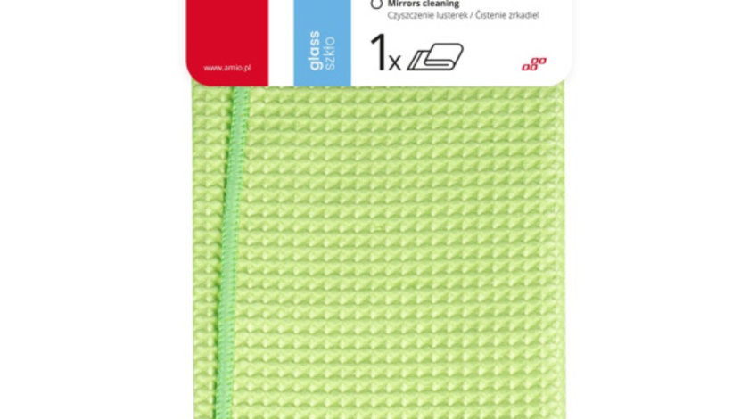 Laveta Microfibra Pentru Curatat Sticla, Geam, Oglinzi Amio 60x40cm 280gsm Verde 03735