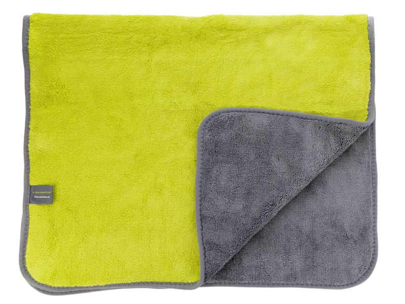 Laveta Prosop De Uscare Din Microfibra Carmotion Detailing Extra Gros 90 x 60 cm 840 g/m² Verde / Gri 63520