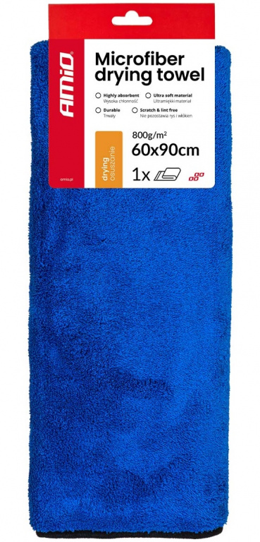 Laveta Prosop Uscare Auto Amio Albastru 60x90cm 800gsm 04488
