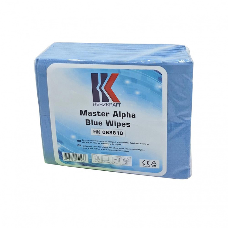 Lavete Master Alpha Blue Embosate, Reutilizabile (set 50 Buc 29 X 36 Cm) Herzkraft HK068810