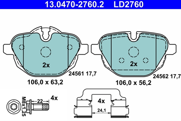 Ld2760 Set Placute Frana Ate Ceramic Bmw 13.0470-2760.2
