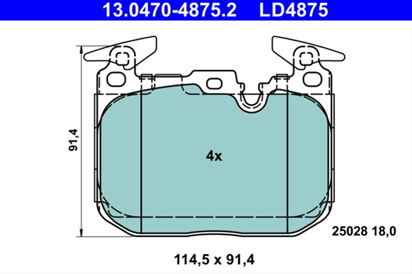 Ld4875 Set Placute Frana Ate Ceramic Bmw 13.0470-4875.2
