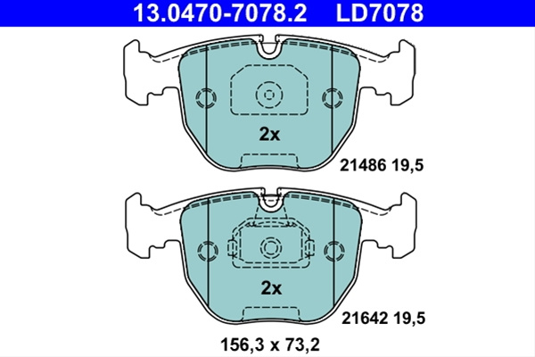 Ld7078 Set Placute Frana - Ate Ceramic Bmw 13.0470-7078.2