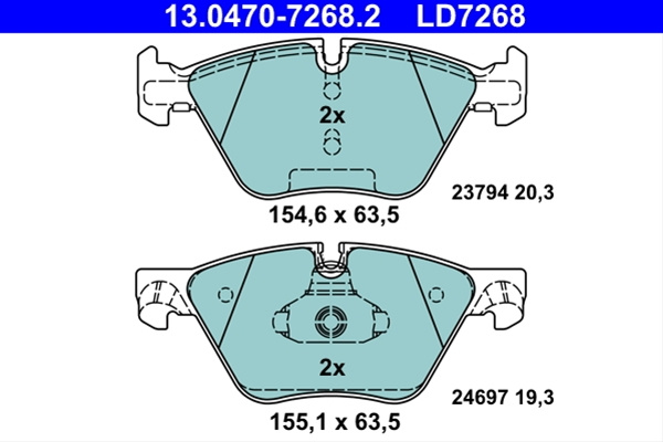Ld7268 Set Placute Frana Ate Ceramic Bmw 13.0470-7268.2