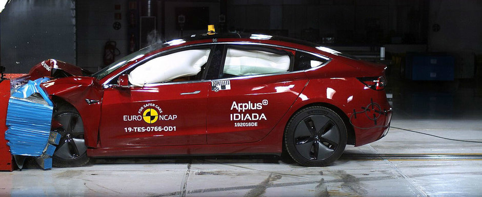 Le-a dat peste nas carcotasilor. TESLA MODEL 3 impresioneaza la testele de siguranta Euro NCAP