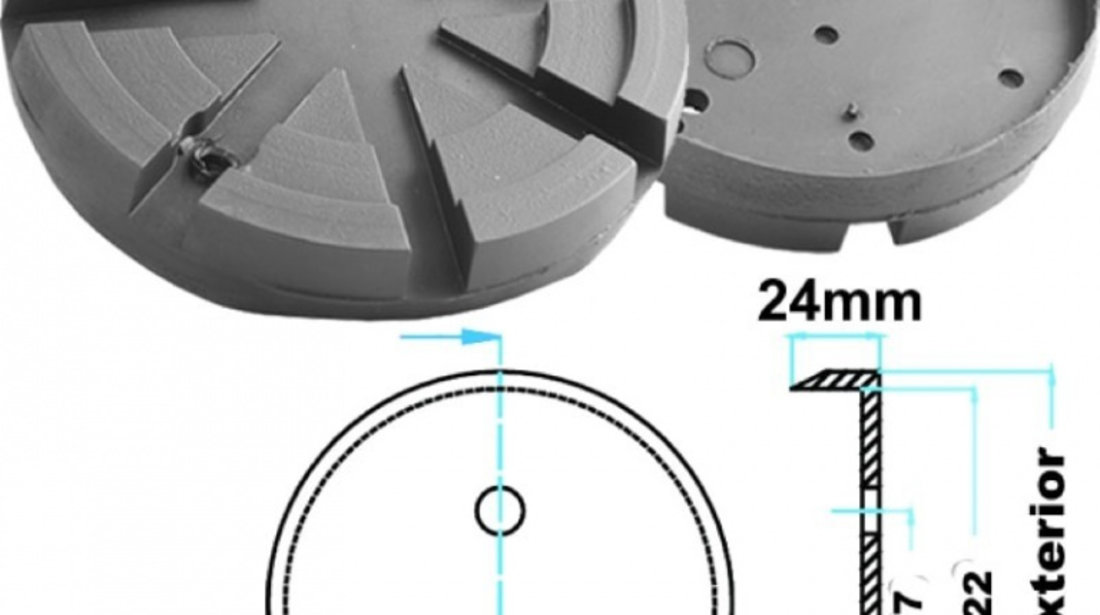 LE-TACOG11 Tampon din cauciuc pentru elevator 122mm, grosime 24 mm