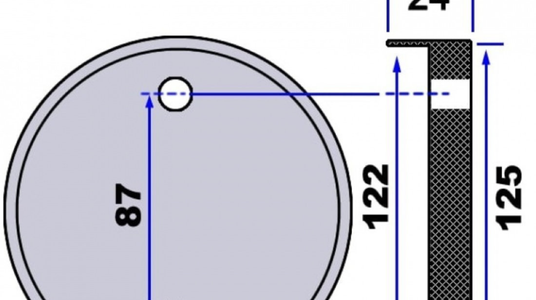 LE-TACOG11 Tampon din cauciuc pentru elevator 122mm, grosime 24 mm