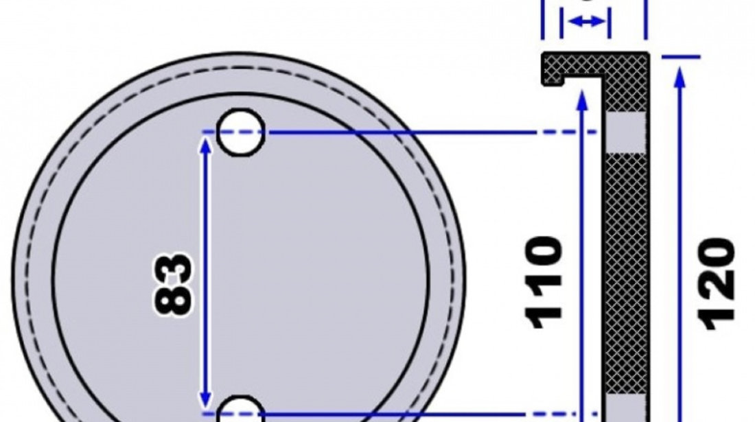 LE-TACOG26 Tampon din cauciuc pentru elevator 110mm, grosime 22 mm