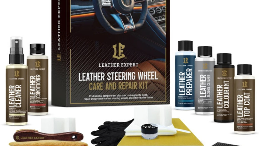 Leather Expert Steering Wheel Care And Repair Kit Intretinere Si Reparatie Piele Volan LE-SWC&amp;RKB