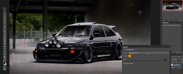 Lectie de tuning virtual: Cum modifici ca la carte un Ford Escort in Photoshop