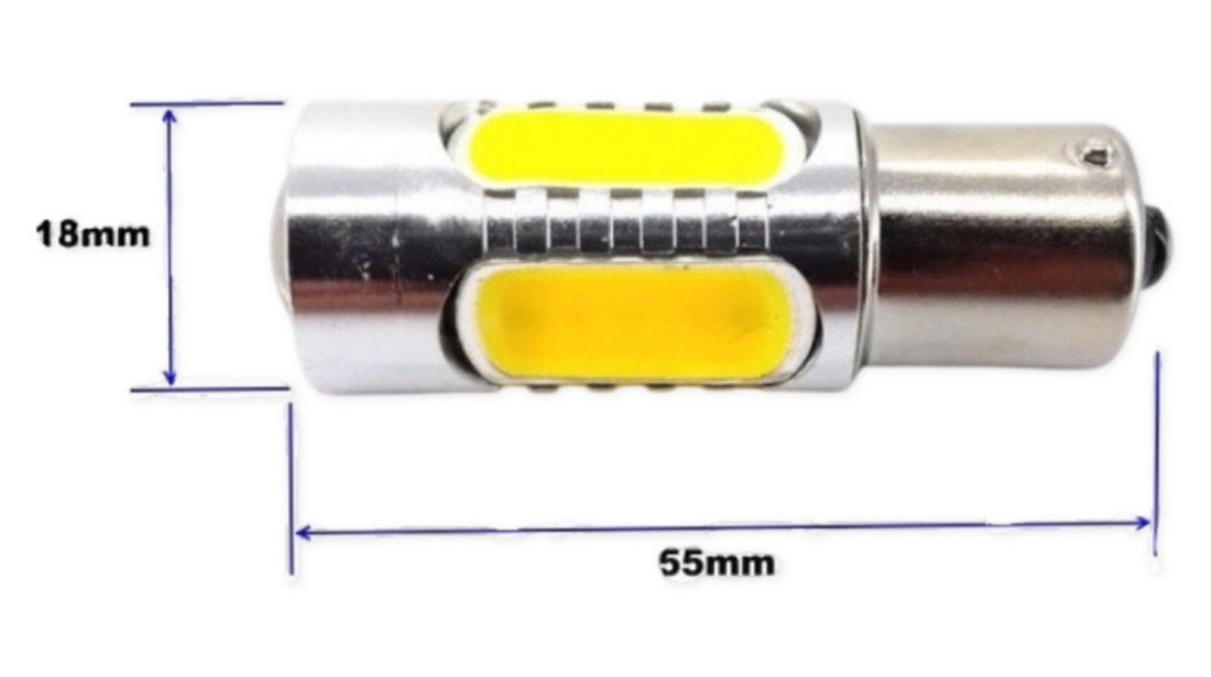 Led Auto Alb BA15S P21W Cu Canbus, 12V 7,5W Cu Lupa 911449