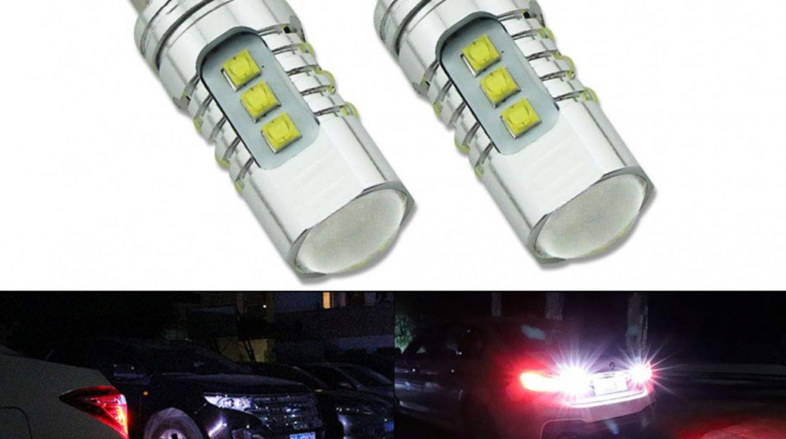 Led Auto Alb H21W / BAY9S Canbus 80W 12-24V Leduri CREE - BTLE1116C-BAY9S-WHITE 826029