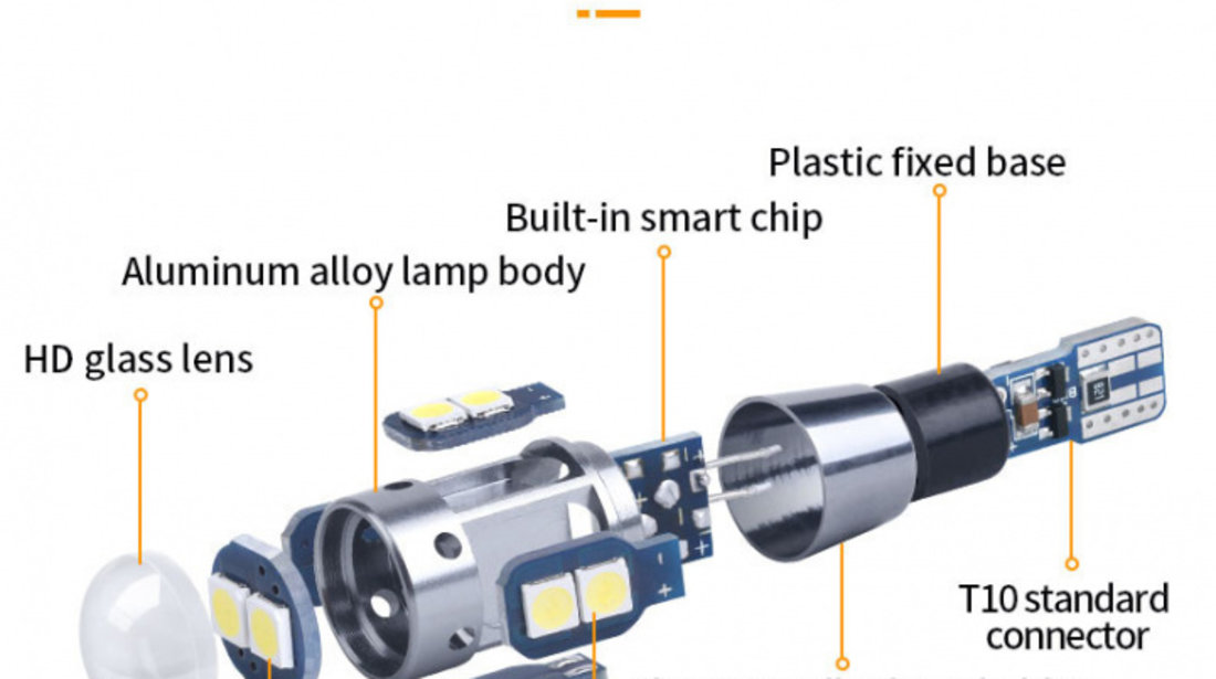 Led Auto Canbus T10 Cu 10 Smd 3030 12V T10-3030-10SMD-A 478151