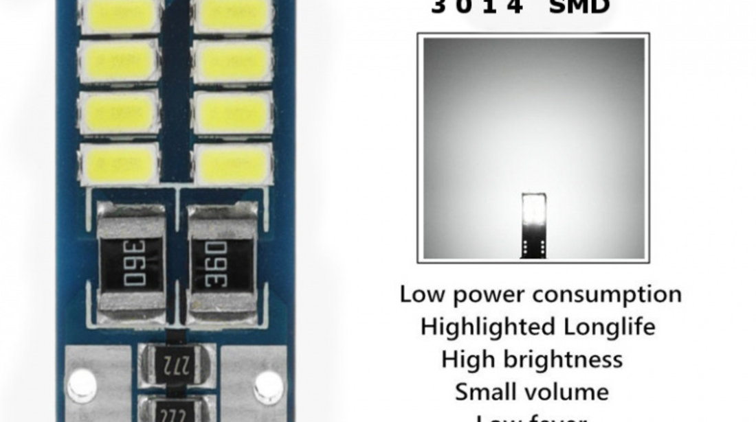 Led Auto Canbus T10 Cu 24 Smd 3014 12V T10-3014-24SMD 470843