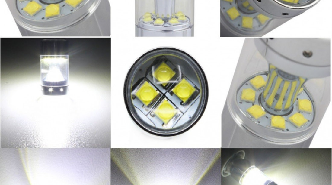 Led Auto Canbus T20 7443 (W21W/5W) Alb 60W Cu Leduri Cree Cu Dubla Intensitate 618471