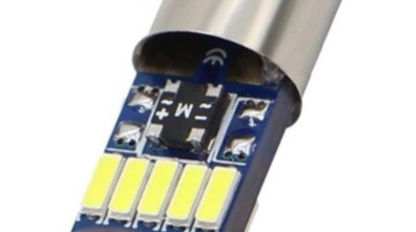 Led Auto Portocaliu Canbus H21W BAY9S 15 Smd 4014 9-30V BTLE1511-BAY9S-PORTOCALIU 739905