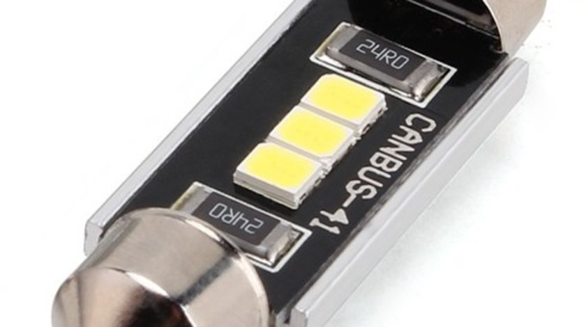 Led Auto Sofit 41MM Canbus 3 Smd 2835 - Super Bright BTLE1284-41mm 974359