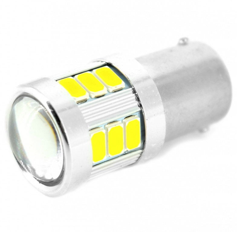 Led BA15D 12V / 24V 18 SMD 5630 Nonpolar Canbus Alb 6000K 081117-1