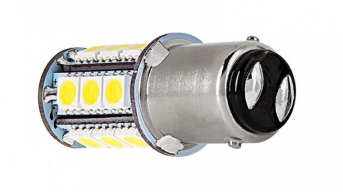 Led BA15D 18 SMD Alb