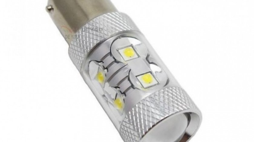 Led BA15S 10 SMD 50W Lupa Epistar Galben