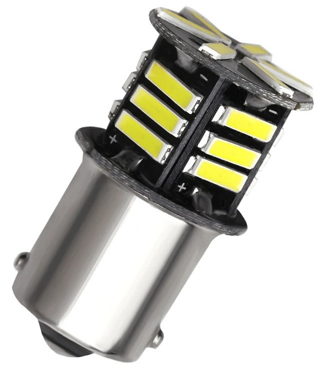 Led BA15S 12V 21 SMD 7020 P21W 1156 Alb 6000K BA15S-7020-21SMD-WHITE 858684