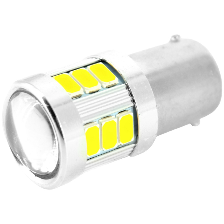 Led BA15S 12V / 24V 18 SMD 5630 Nonpolar Canbus Portocaliu JSUN08 080817-6