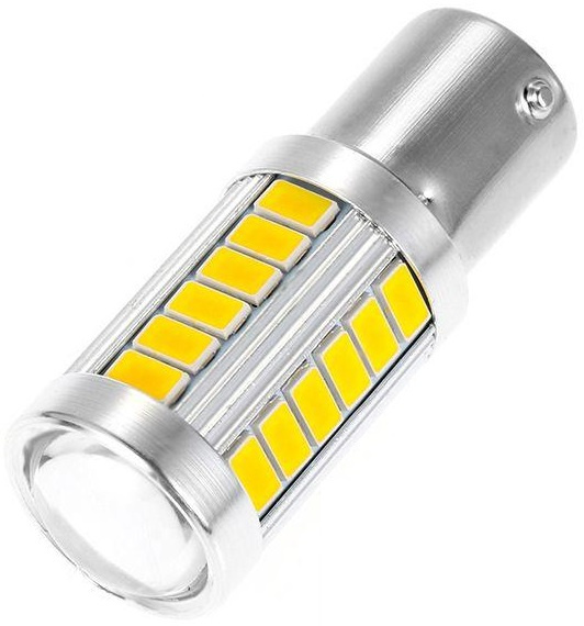 Led BA15S 12V 33 SMD Cu Lupa Alb 6000K LED 236