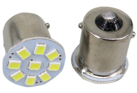 Led BA15S 12V 9 SMD Alb 6000K