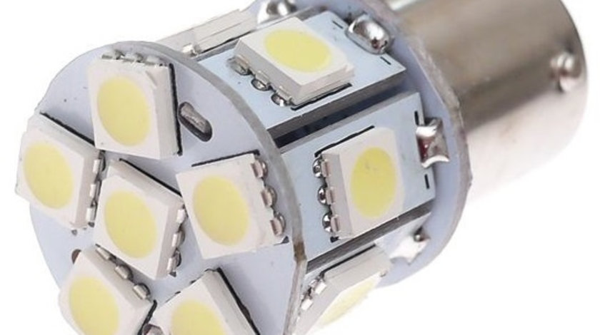 Led BA15S 13 SMD Alb 24V