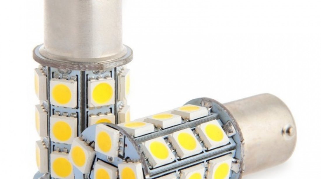 Led BA15S 27 SMD Alb