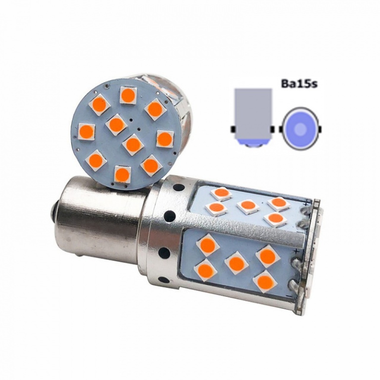 Led BA15S 35 SMD Super Canbus Alb