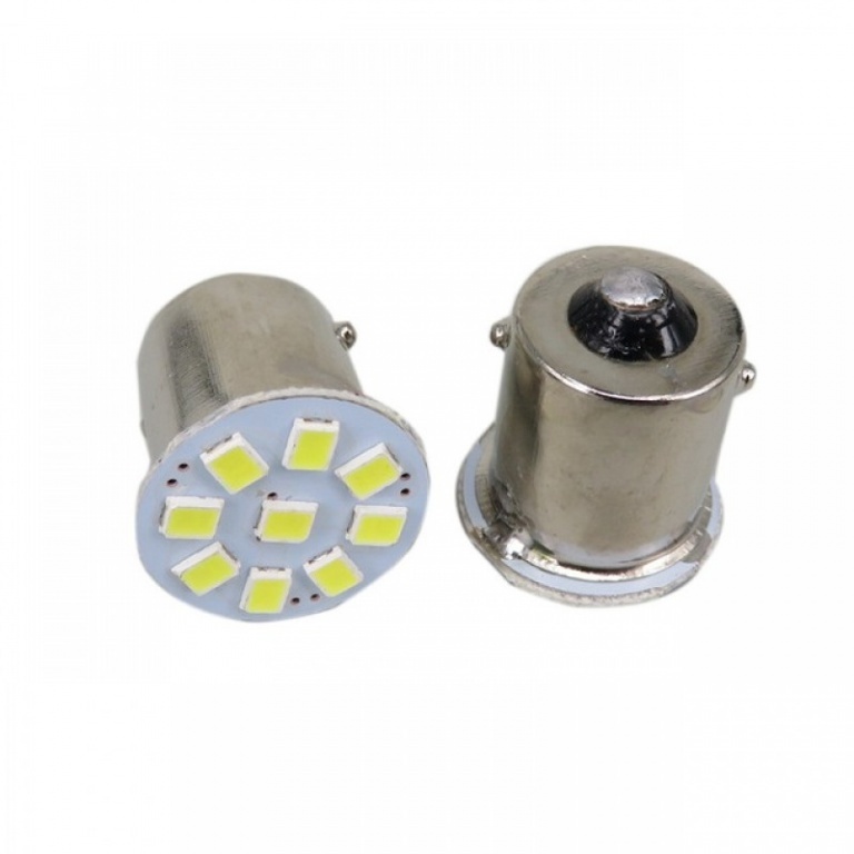 Led BA15S 9 SMD Alb
