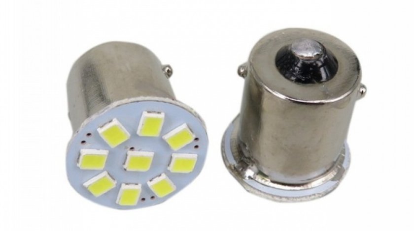 Led BA15S 9 SMD Galben