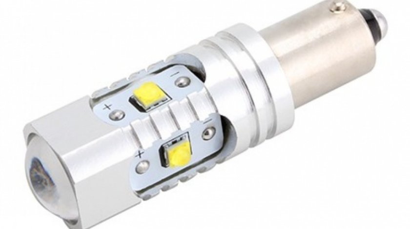 Led BA9S 30W Lupa Canbus Cree 12-24V Alb