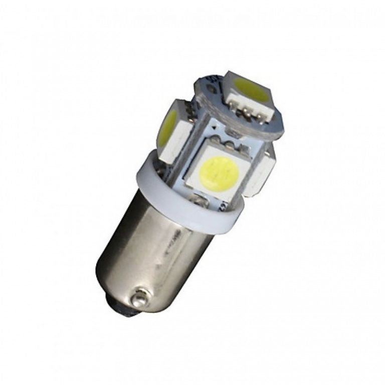 Led BA9S 5 SMD Alb