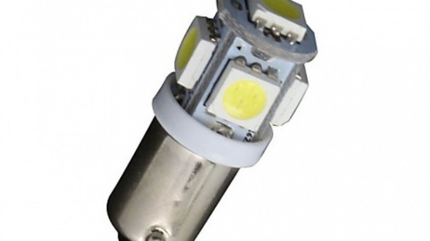 Led BA9S 5 SMD Alb