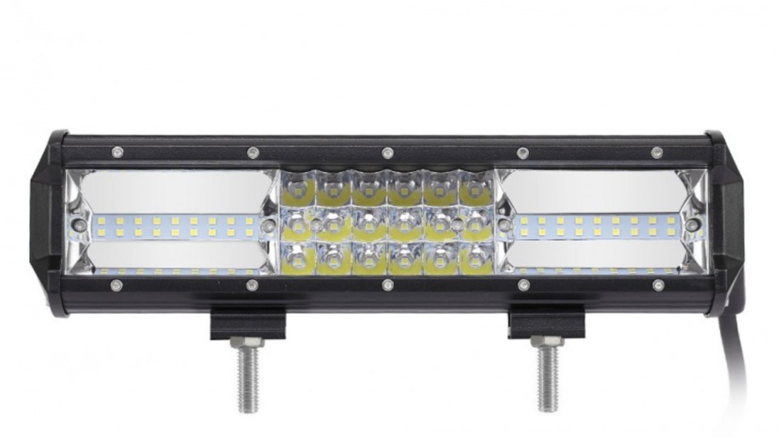 Led Bar Auto 162W Leduri Pe 3 Randuri 12V-24V 11340 Lumeni 12&quot;/30,5CM Combo Beam 12/60 Grade 723473