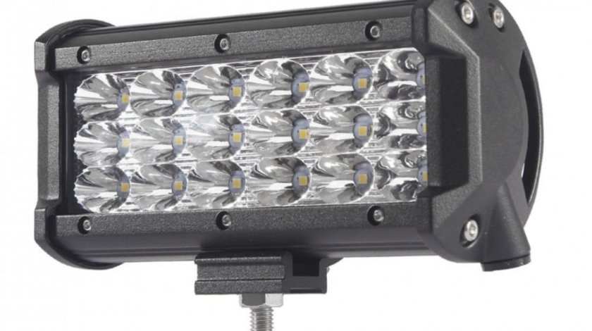 Led Bar Auto 54W Leduri Pe 3 Randuri 12V-24V 3780 Lumeni 5&quot;/12,7CM Spot Beam 12 Grade 985269