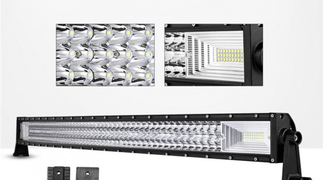 Led Bar Auto 594W Leduri Pe 3 Randuri 12V-24V 41580 Lumeni 42&quot;/107CM Combo Beam 12/60 Grade 665071