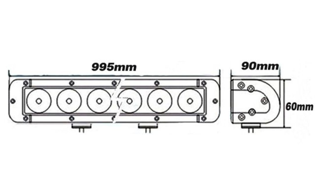 Led Bar Auto Offroad 4D 240W/12V-24V 20400 Lumeni 39&quot;/100CM Combo Beam 12/60 Grade 565690