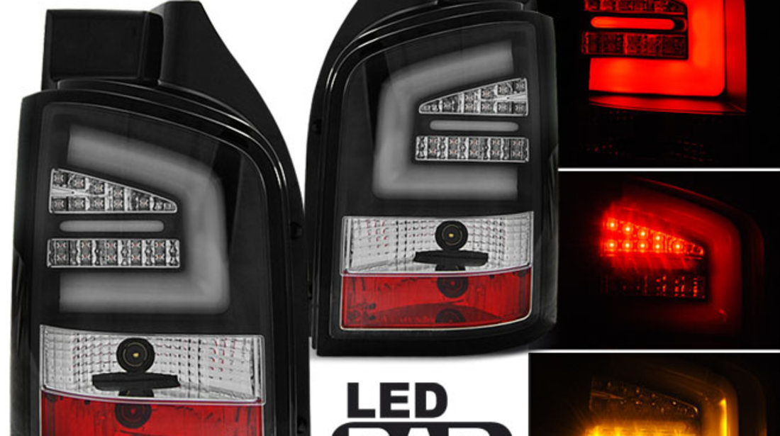 LED BAR Lampi Spate Stopuri BLACK compatibila VW T5 04.03-09