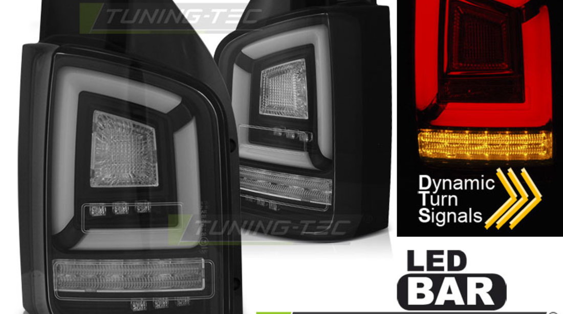 LED BAR Lampi Spate Stopuri BLACK SEQ compatibila VW T5 10-15