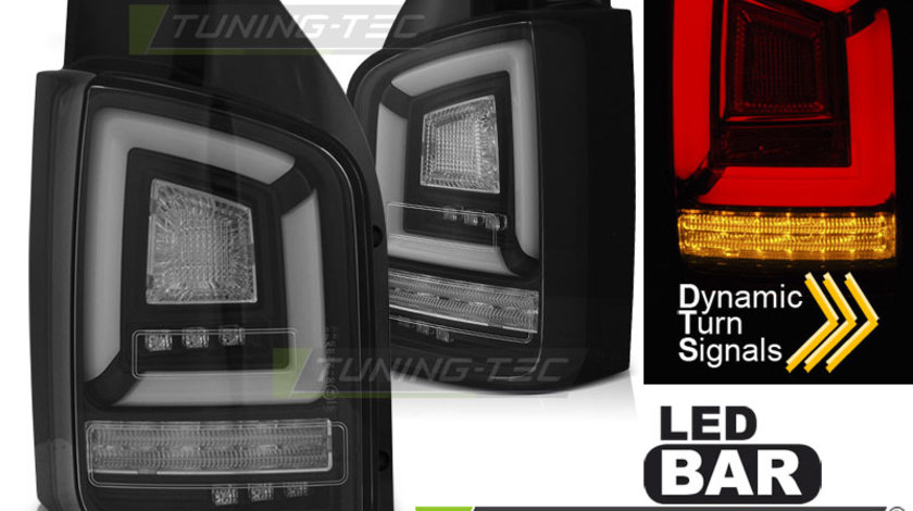 LED BAR Lampi Spate Stopuri BLACK SEQ compatibila VW T5 04.03-09