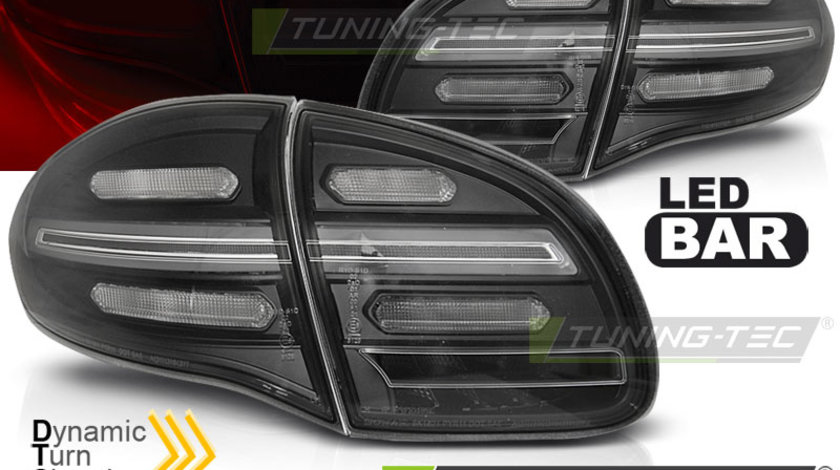 LED BAR Lampi Spate Stopuri BLACK SEQ compatibila PORSCHE CAYENNE 10-15