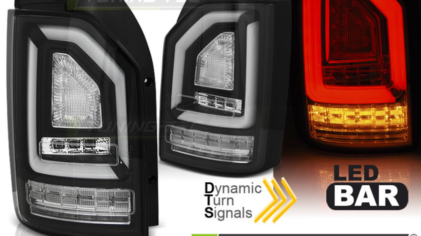 LED BAR Lampi Spate Stopuri BLACK SEQ compatibila VW T6 15-19 OEM LED