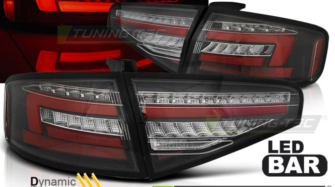 LED BAR Lampi Spate Stopuri BLACK SEQ compatibila AUDI A4 B8 12-15 SEDAN OEM BULB