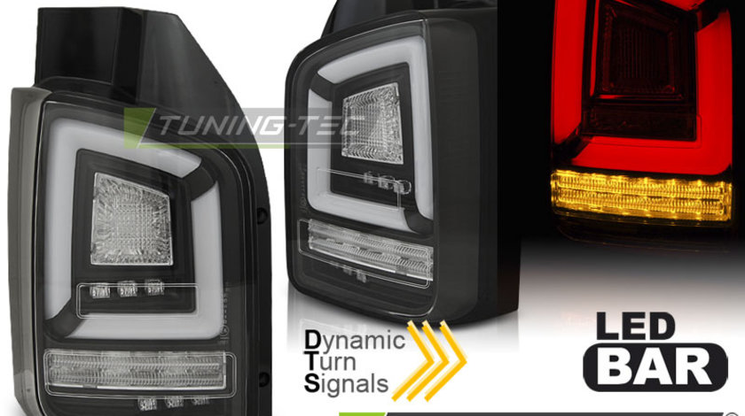 LED BAR Lampi Spate Stopuri BLACK SEQ compatibila VW T6 15-19 TR