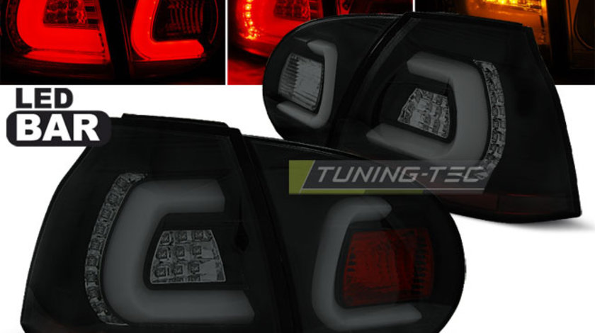 LED BAR Lampi Spate Stopuri BLACK SMOKE compatibila VW GOLF 5 10.03-09